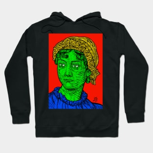 JANE AUSTEN ink and acrylic portrait .3 Hoodie